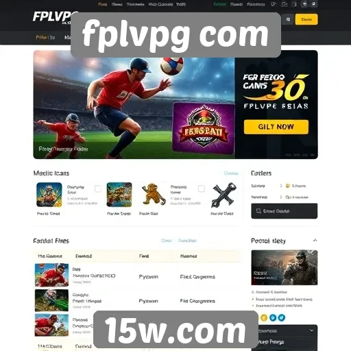 A interface do usuário do site fplvpg com